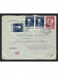 Carta aérea Portugal censura militar II Guerra Mundial Otros Europa - 1931 a 1950.