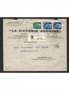 Carta certificada Italia ambulante ferroviario Otros Europa - 1900 a 1930.