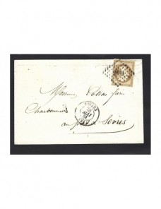 Carta Francia Napoleón III Sevres Francia - Siglo XIX.