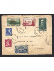 Carta de Francia franqueo muy bonito Francia - 1931 a 1950.