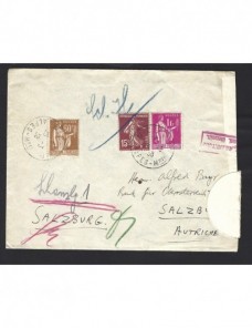 Carta de Francia control evasión de divisas Francia - 1931 a 1950.