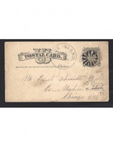 Tarjeta entero postal Estados Unidos EEUU - Siglo XIX.