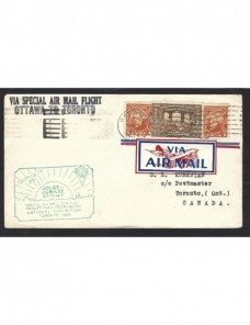 Carta de Canadá correo aéreo marca especial Otros Mundial - 1900 a 1930.
