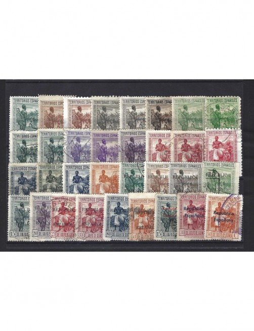 Lote de sellos guinea Española Alfonso XIII y II República Colonias y posesiones - 1931 a 1950.