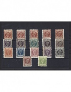 Lote de sellos Puerto Rico Alfonso XIII tipo Bucles Colonias y posesiones - Siglo XIX.