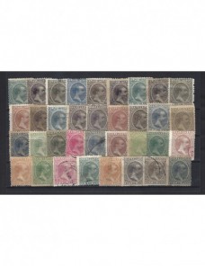 Lote de sellos Filipinas Alfonso XIII tipo Pelón Colonias y posesiones - Siglo XIX.