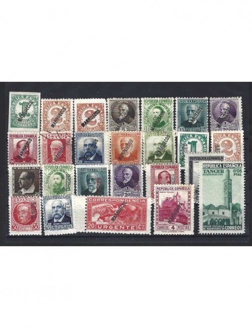 Lote de sellos Tánger II República Colonias y posesiones - 1931 a 1950.