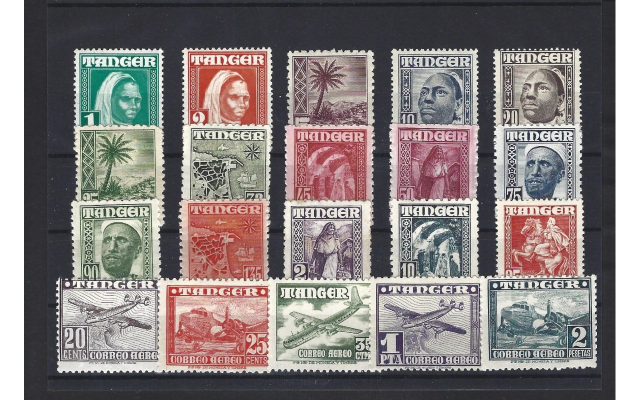 Lote de sellos Tánger Estado Español Colonias y posesiones - 1931 a 1950.