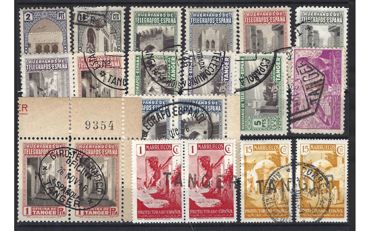 Lote de sellos benéficos Tánger Colonias y posesiones - 1931 a 1950.