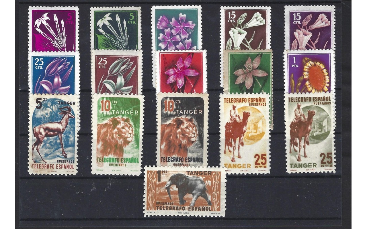 Lote de sellos benéficos Tánger Colonias y posesiones - Desde 1950.