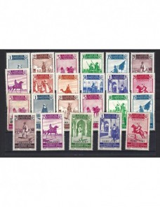 Lote de sellos Marruecos Español serie Alzamiento Nacional Colonias y posesiones - 1931 a 1950.