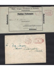 Lote de impresos Danzig franqueo mecánico Alemania - 1900 a 1930.