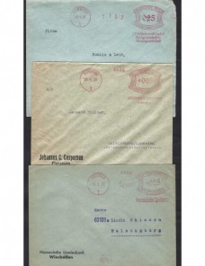 Lote de cartas comerciales Alemania franqueo mecánico Alemania - 1900 a 1930.