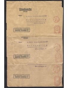 Lote de fajas de impresos Alemania franqueo mecánico Alemania - 1900 a 1930.