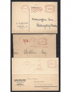 Lote de tarjetas comerciales Alemania franqueo mecánico Alemania - 1931 a 1950.
