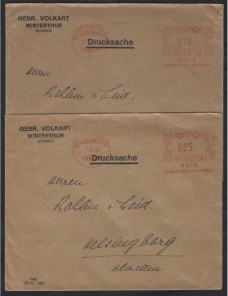 Lote de cartas comerciales de Suiza franqueo mecánico Otros Europa - 1931 a 1950.
