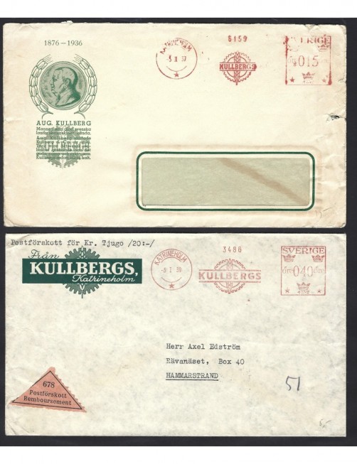 Lote de cartas comerciales Suecia franqueo mecánico Otros Europa - 1931 a 1950. Lote de cartas comerciales Suecia franqueo mecánico Otros Europa - 1931 a 1950.