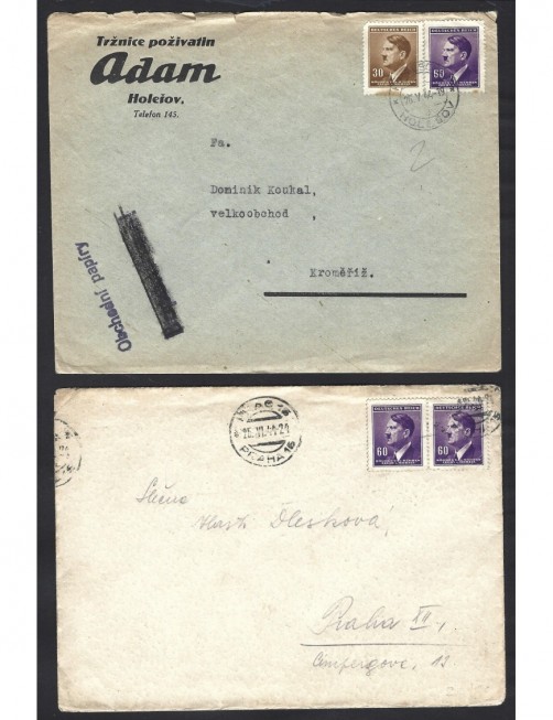 Lote de cartas Bohemia Moravia ocupación Alemania Colonias y posesiones - 1931 a 1950.