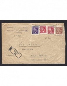 Carta certificada de Bohemia Moravia ocupación Alemania Colonias y posesiones - 1931 a 1950.