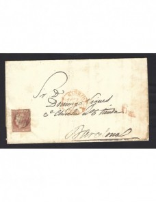 Carta España Isabel II fechador Baeza Madrid España - Siglo XIX.