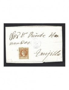 Carta España Isabel II Castuera España - Siglo XIX.