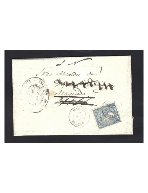 Carta España Isabel II correo oficial Maqueda España - Siglo XIX. Carta España Isabel II correo oficial Maqueda España - Siglo XIX.