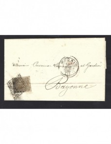 Carta España Alfonso XII matasellos trébol Madrid España - Siglo XIX.