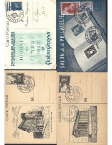 Lote de tarjetas postales Francia exposiciones filatélicas Francia - 1931 a 1950.