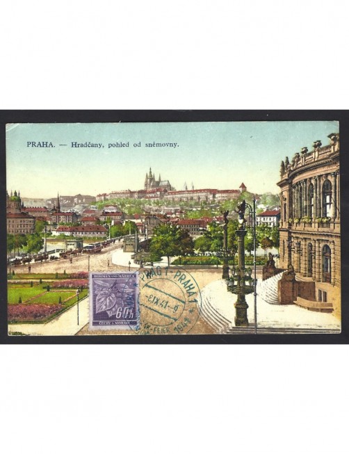 Tarjeta postal ilustrada Bohemia Moravia Colonias y posesiones - 1931 a 1950.