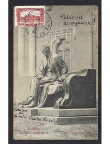 Lote de 4 tarjetas postales ilustradas Hungría escritas en esperanto Otros Europa - 1900 a 1930.
