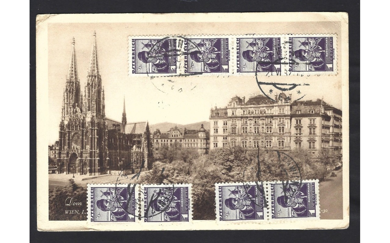 Tarjeta postal ilustrada Austria franqueo bonito Otros Europa - 1931 a 1950.