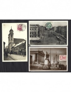 Lote de tres tarjetas postales ilustradas Austria Otros Europa - 1931 a 1950.