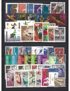 Lote temático. Tema Juegos Olímpicos. Sellos de diversos países. Sellos.