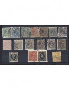 Lote de sellos España Alfonso XIII pelón España - Siglo XIX.