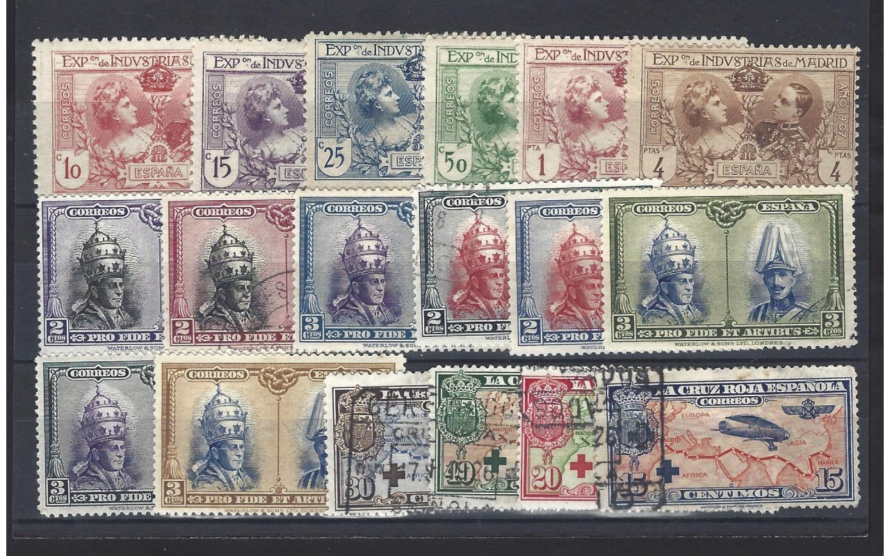 Lote de sellos España Alfonso XIII varias series España - 1900 a 1930.