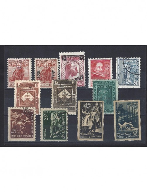 Lote de sellos España II República varias series España - 1931 a 1950.