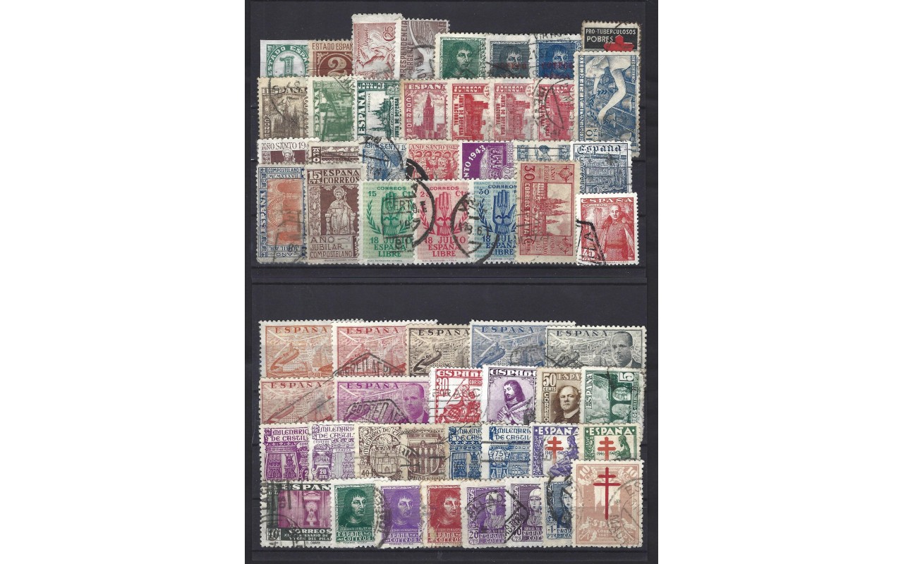 Lote de sellos España Estado Español varias series España - 1931 a 1950.
