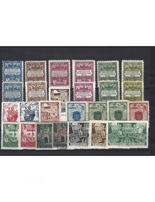 Lote de sellos España recargo Barcelona España - 1931 a 1950. Lote de sellos España recargo Barcelona España - 1931 a 1950.