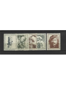 Lote temático. Tema pintura. Serie de sellos Países Bajos Rembrandt  Otros Europa - Desde 1950.
