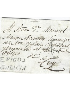 Sobrescrito de correo eclesiástico España s. XIX Vigo España - Siglo XIX.