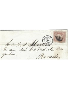 Sobrescrito España Isabel II La Coruña España - Siglo XIX.