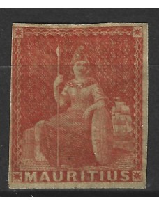 Sello de Isla Mauricio 1858 Otros Mundial - Siglo XIX.