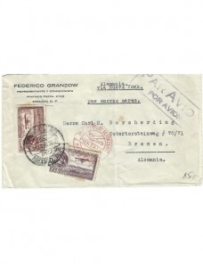 Carta de correo aéreo México Otros Mundial - 1931 a 1950.