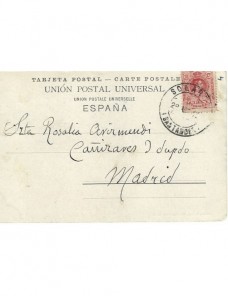 Tarjeta postal ilustrada España Alfonso XIII Solares España - 1900 a 1930.