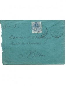 Carta de España Alfonso XIII correo ambulante ferrocarril España - 1900 a 1930.