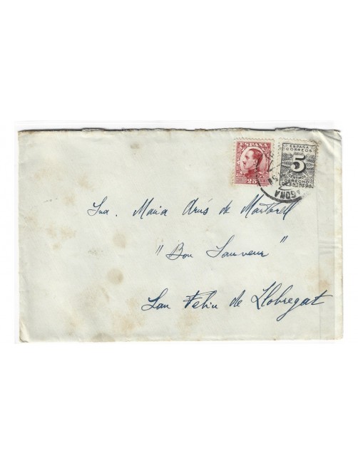 Carta de España Alfonso XIII derecho de entrega España - 1931 a 1950.