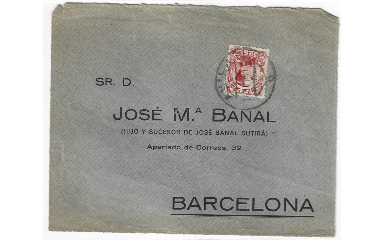 Carta de España Alfonso XIII Avila España - 1900 a 1930.