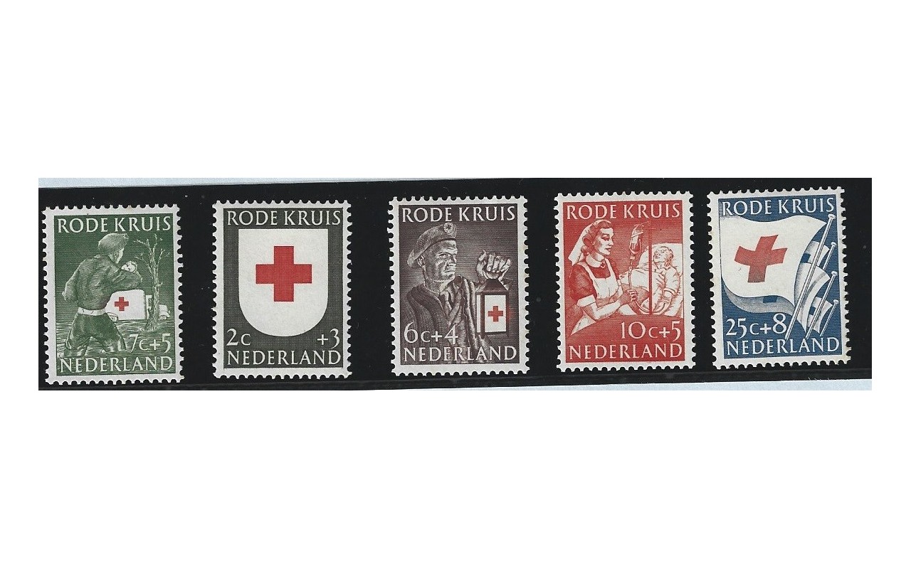 Serie de sellos de Países Bajos benéficos pro Cruz Roja Otros Europa - Desde 1950.