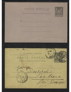 Dos tarjetas entero postales Francia Francia - 1900 a 1930.