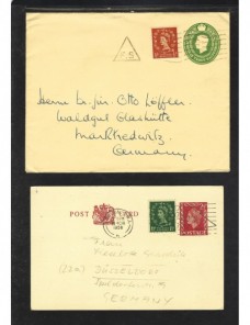 Dos piezas entero postales Gran Bretaña Gran Bretaña - Desde 1950.